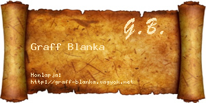Graff Blanka névjegykártya